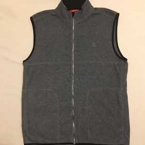 IZOD Gray Polar Fleece Zip Up Vest
